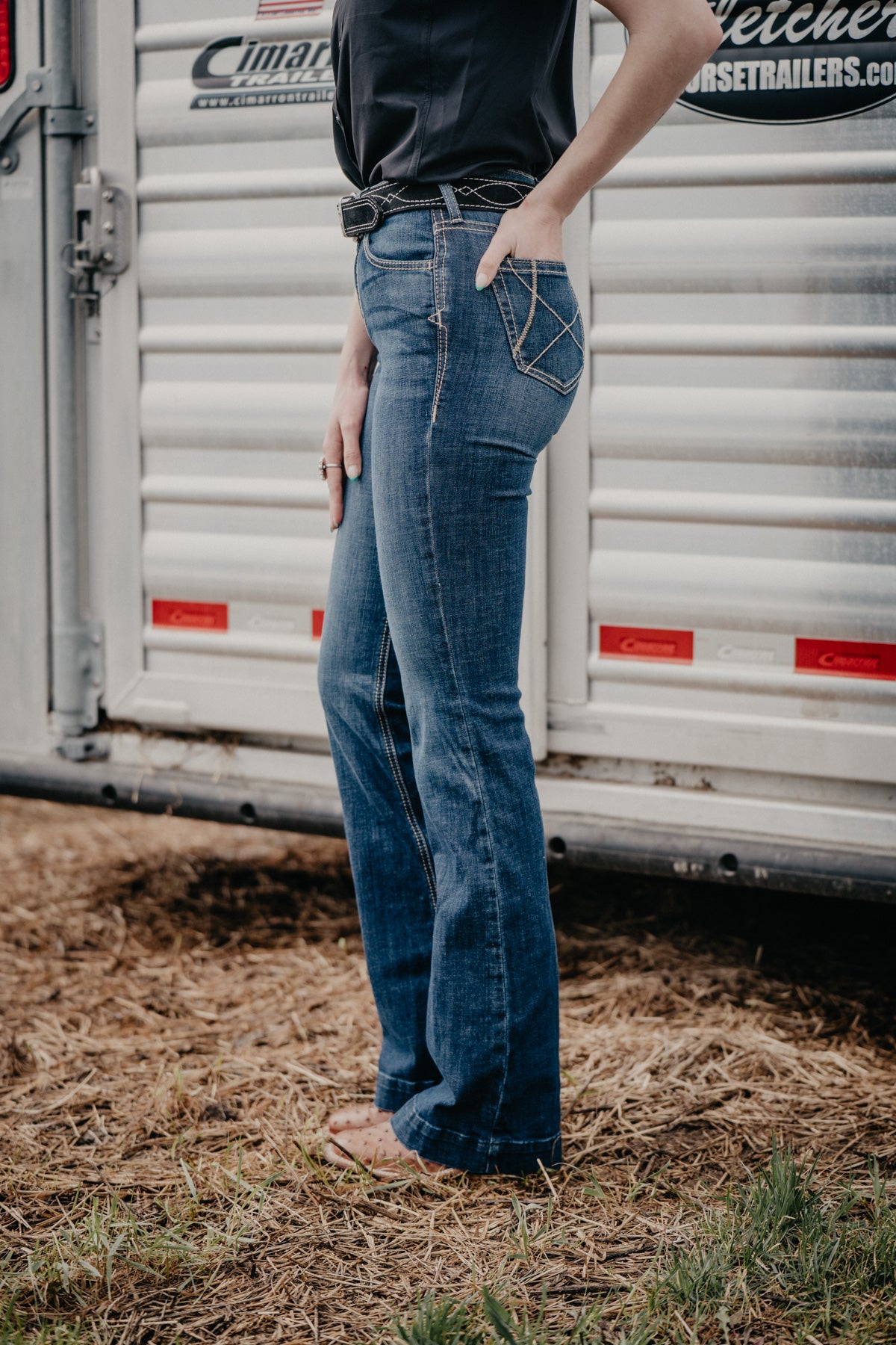 'Ella' High Rise Ariat Trouser Jean (Sizes 25-34)
