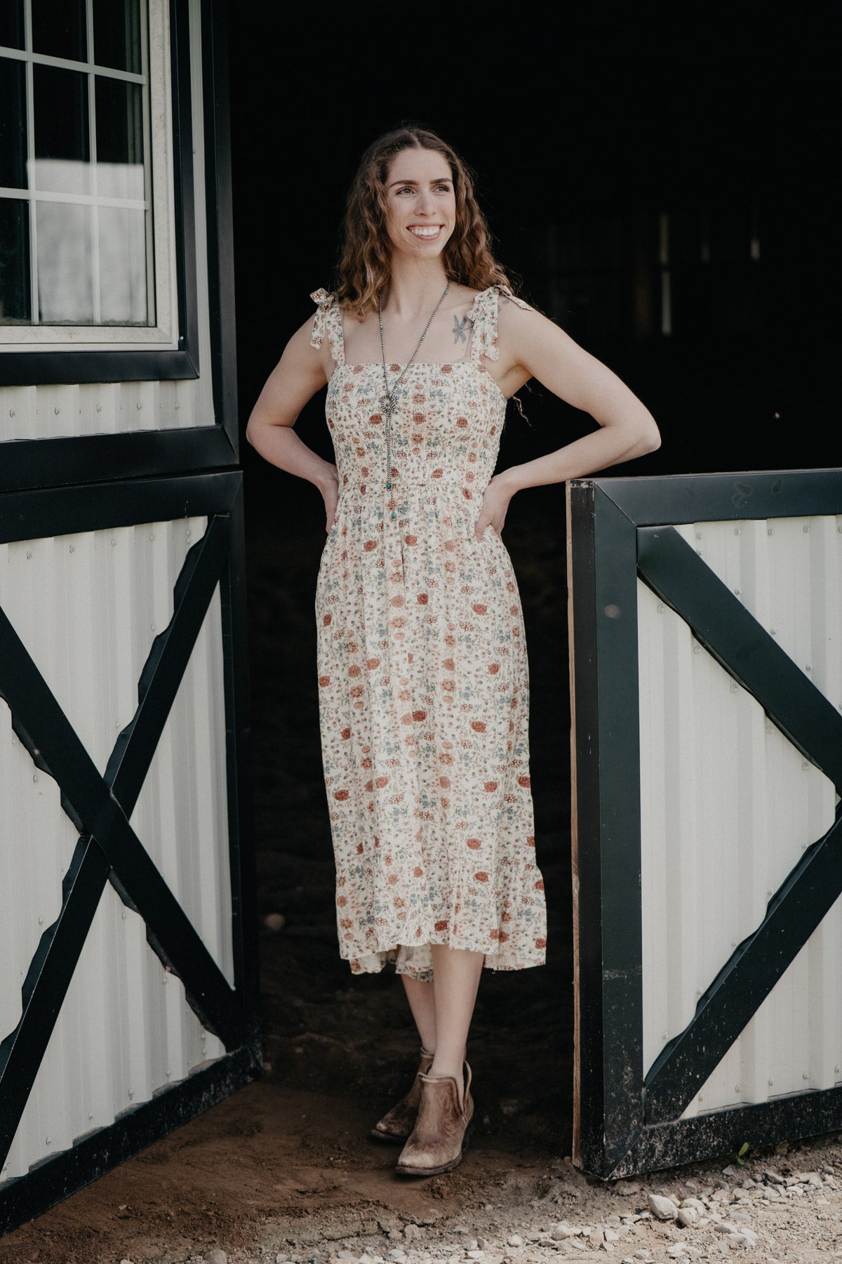 'Wren' Floral Smocked Dress