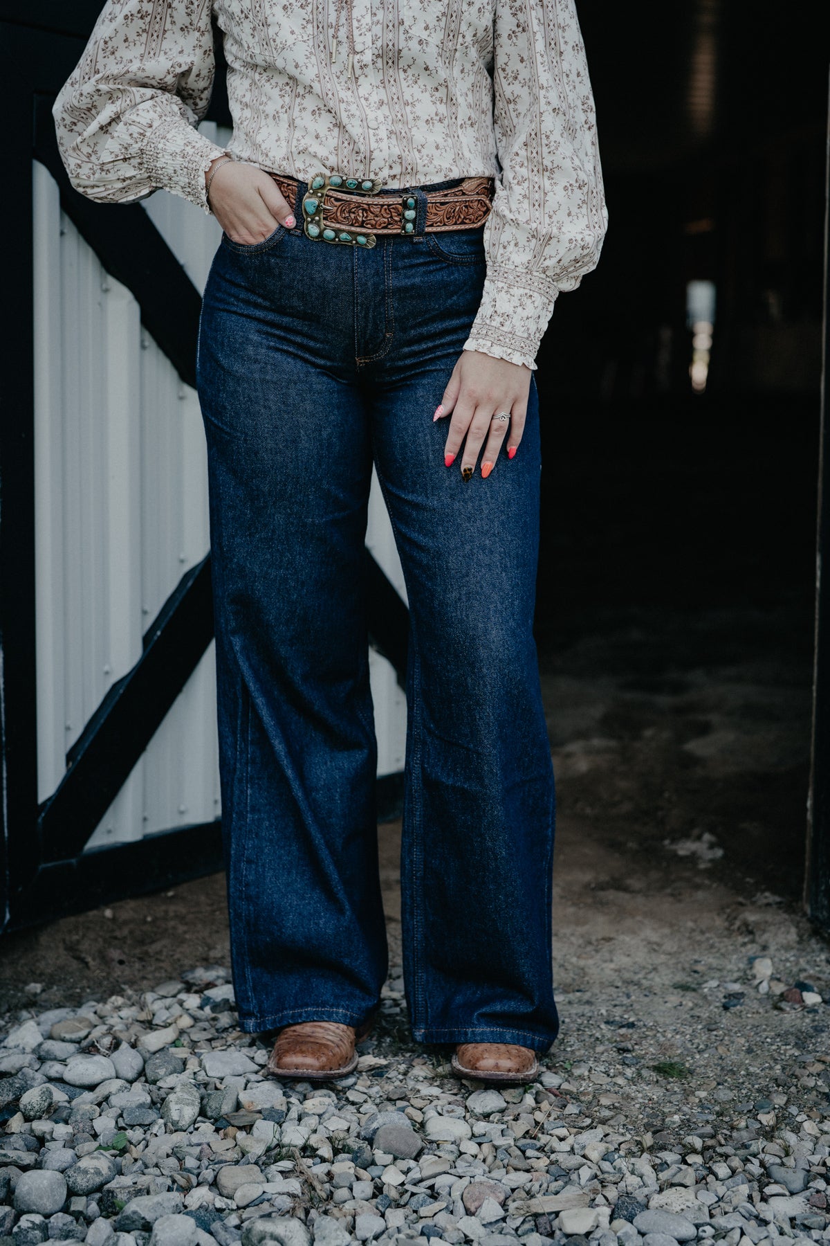 'Remy' Dark Wash High Rise Bailey Wide Leg by Wrangler (25-34)