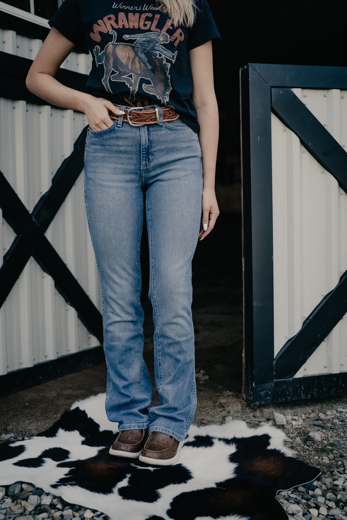 'Wynona' Light Wash High Rise Bailey Bootcut by Wrangler (24-34)