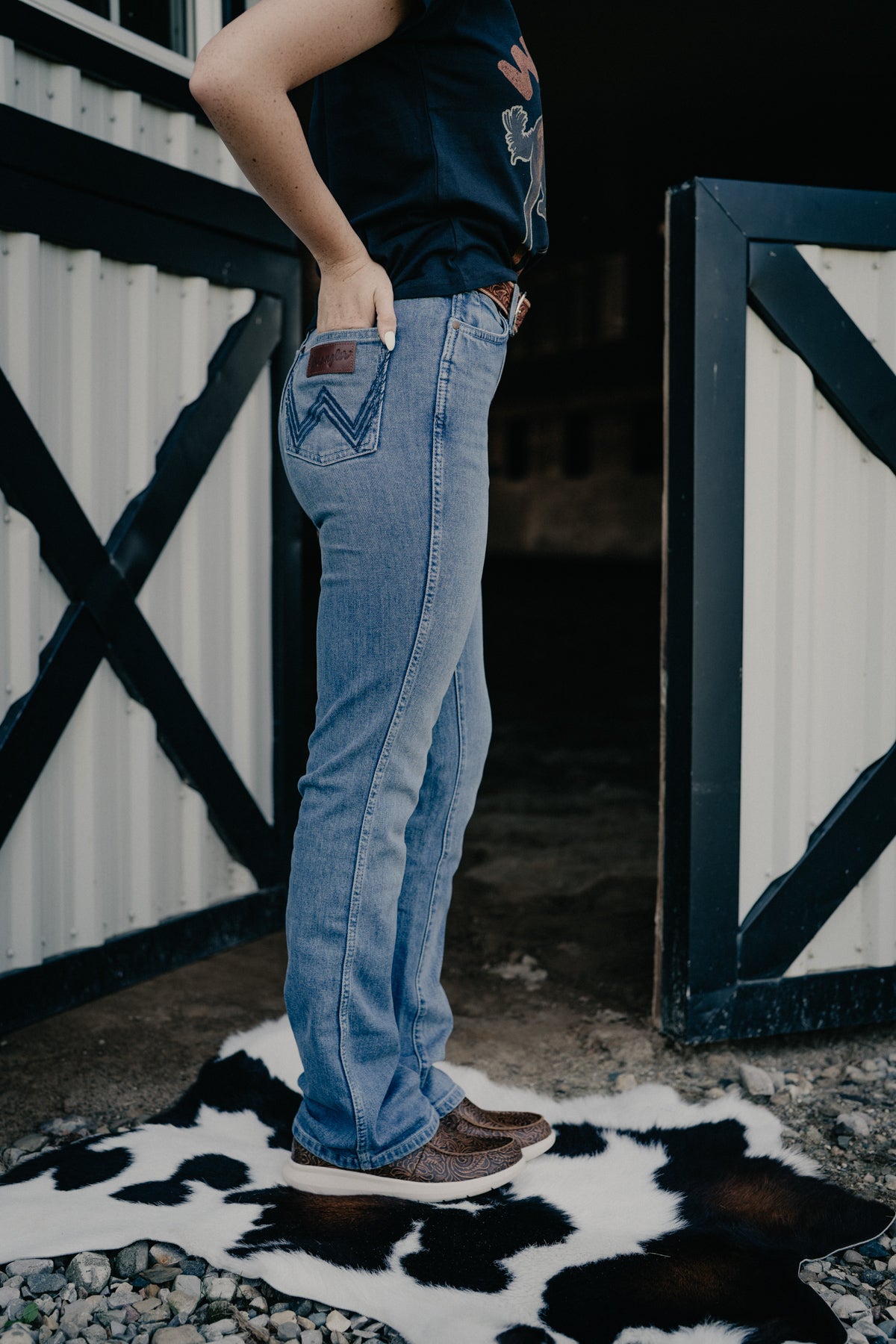 'Wynona' Light Wash High Rise Bailey Bootcut by Wrangler (24-34)