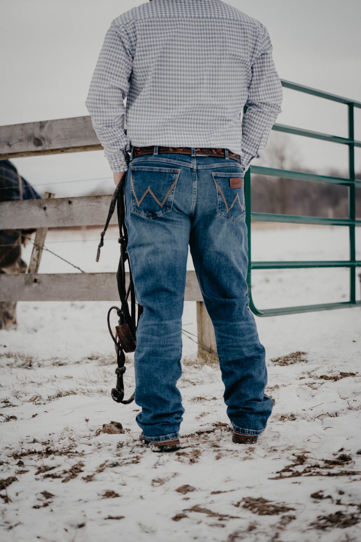 'Beau' Men's Retro Wrangler Slim Bootcut Jeans