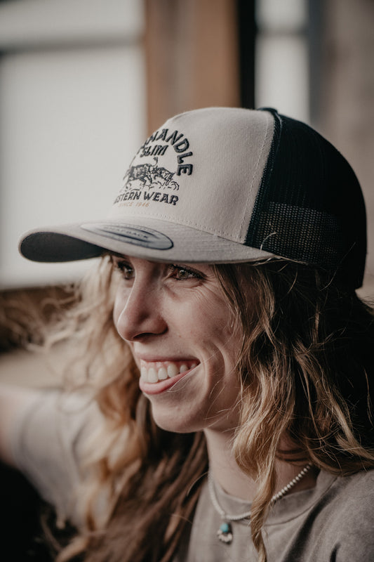 Running Bull White Panhandle Hat