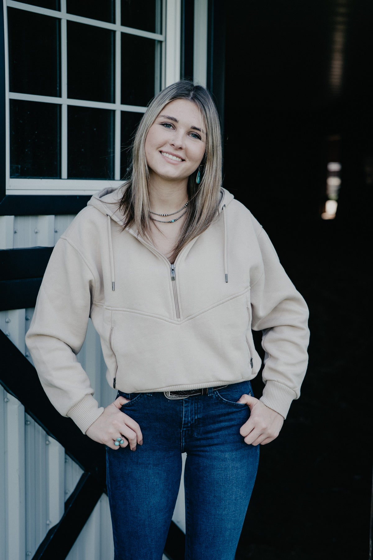 'Swiss' Women's Compass Sand Sweater by Ariat
