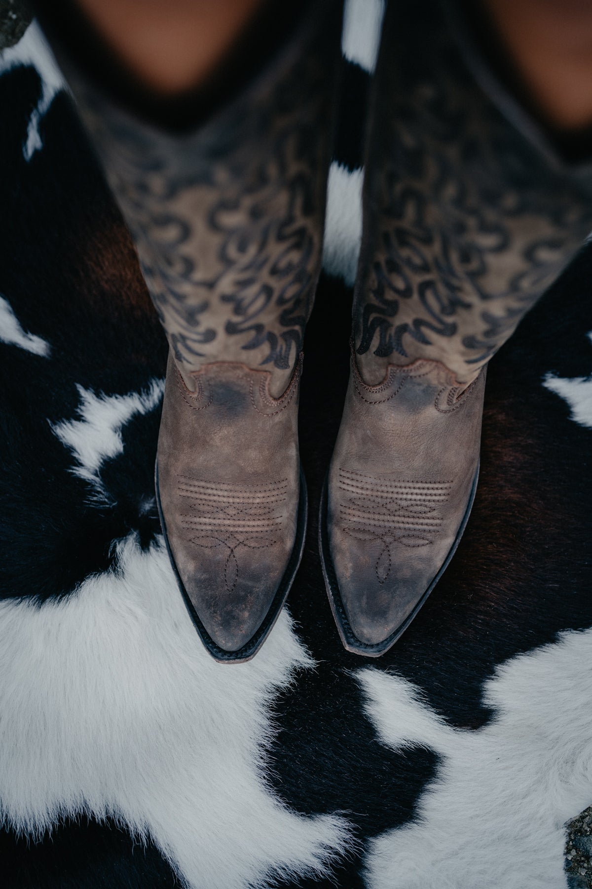 "Allie" Tall BROWN Leather Boots by Liberty Black {B & C Calf Widths}