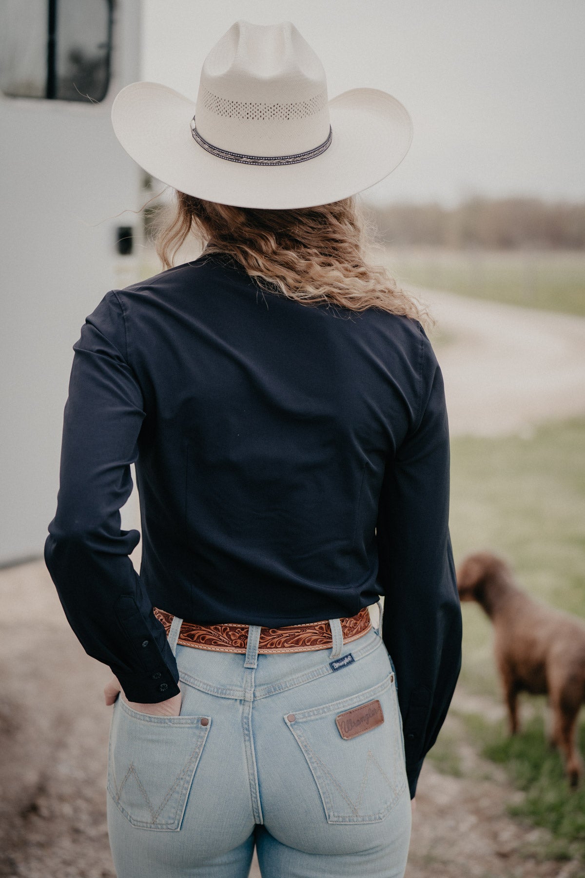 'Tanya' Women's Black Long Sleeve ArenaFlex Button Up by CINCH (XS-XXL)