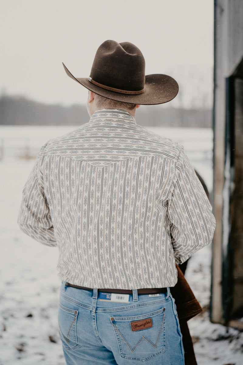 'Hendrix' Wrangler Retro Pearl Snap Long Sleeve Shirt (S-XXL)
