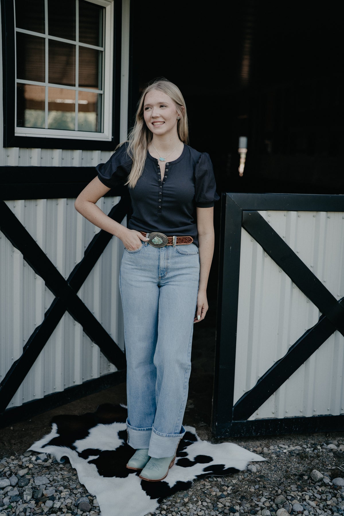 'Zoey' High Rise Wide Leg Jean by Kimes Ranch