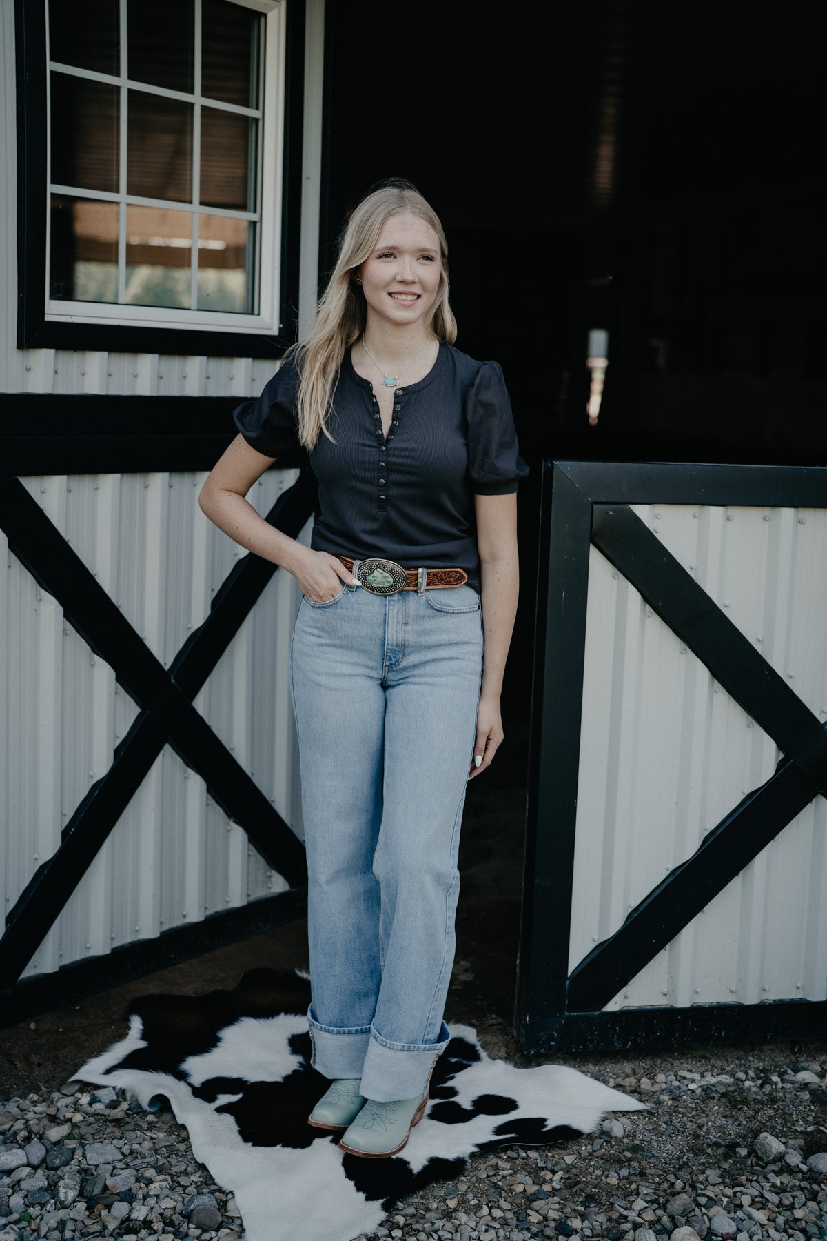 'Cloud Dancer' Women's Oakley Short Sleeve Pearl Snap Shirt by Ariat (Two Colourways: XS-XXL)
