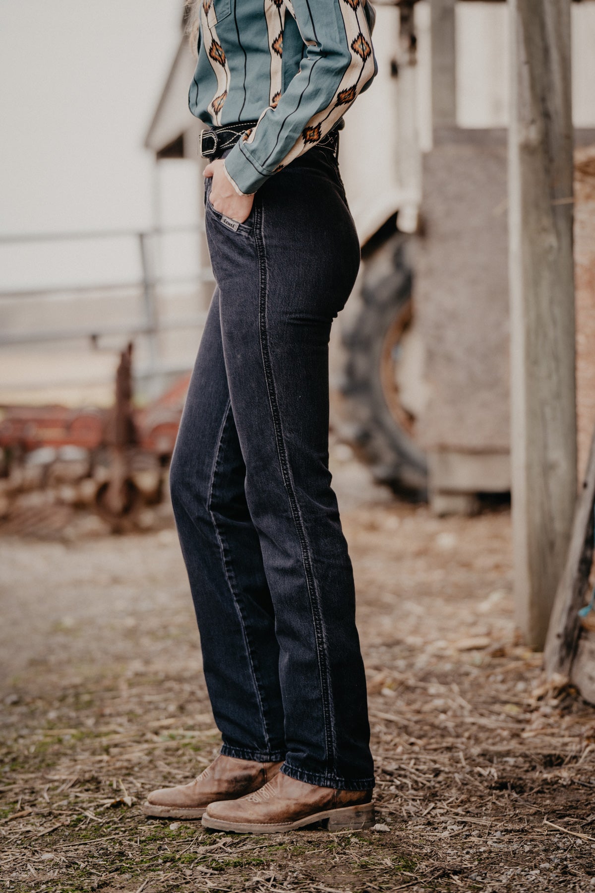 'Quinn' Black Bareback High Rise Jean by Cruel Denim (28-35)