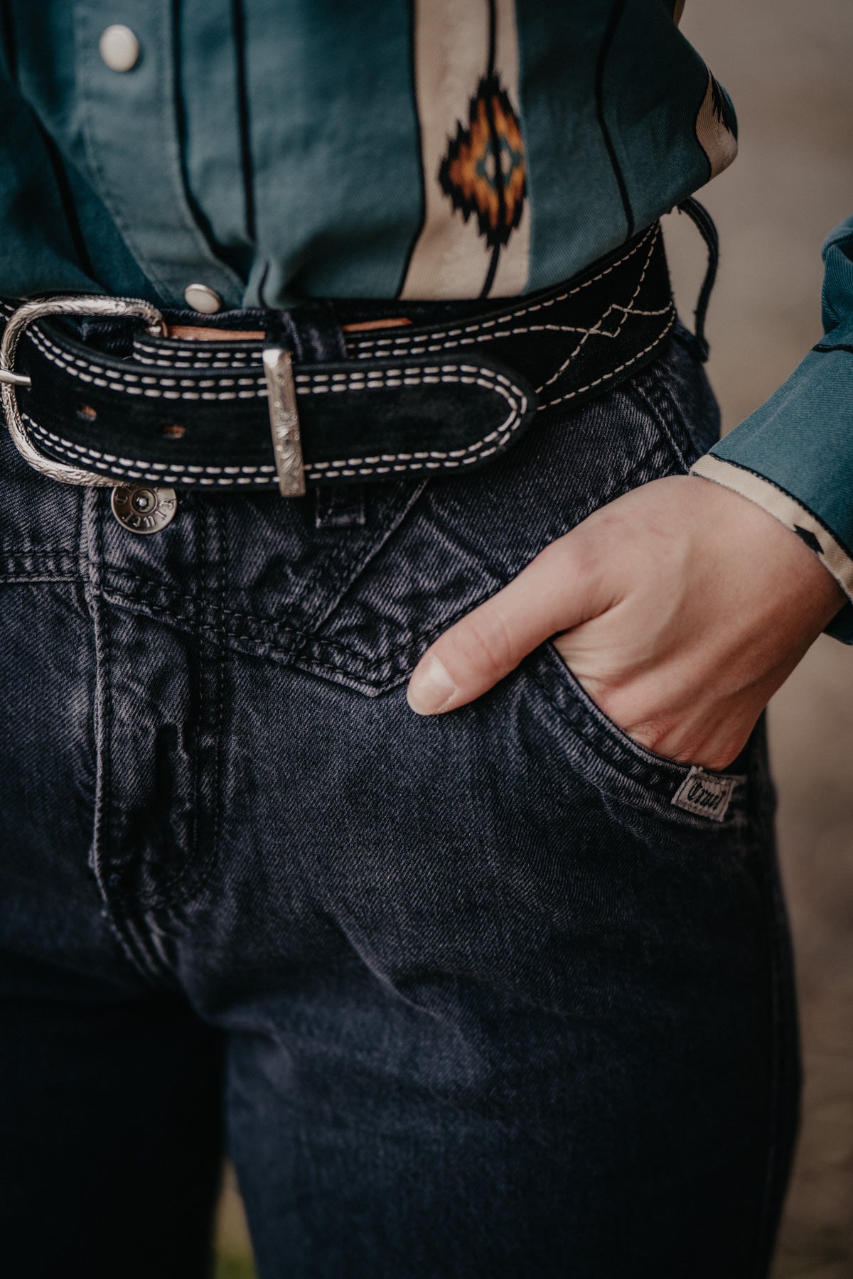 'Quinn' Black Bareback High Rise Jean by Cruel Denim (28-35)