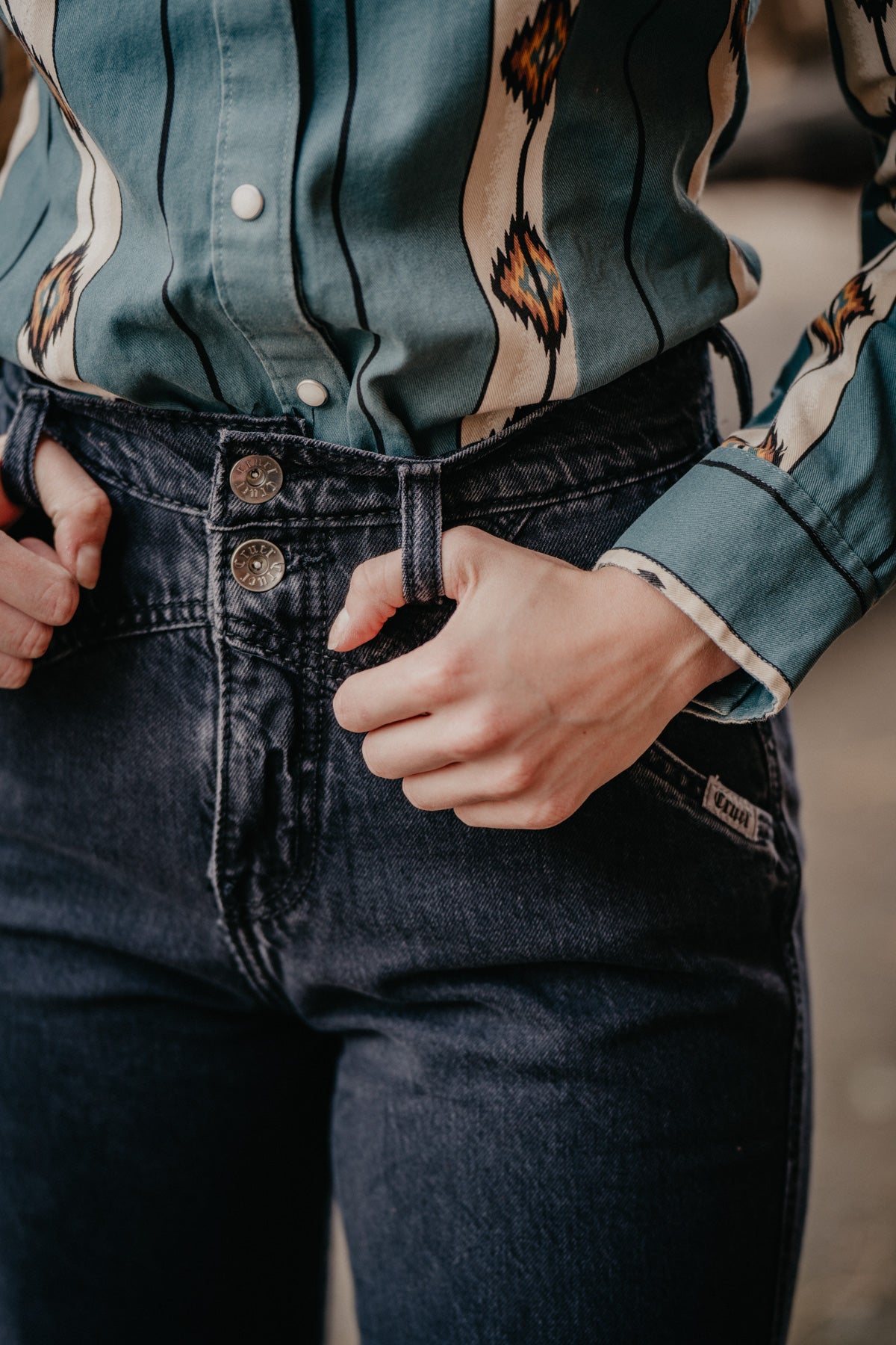 'Quinn' Black Bareback High Rise Jean by Cruel Denim (28-35)