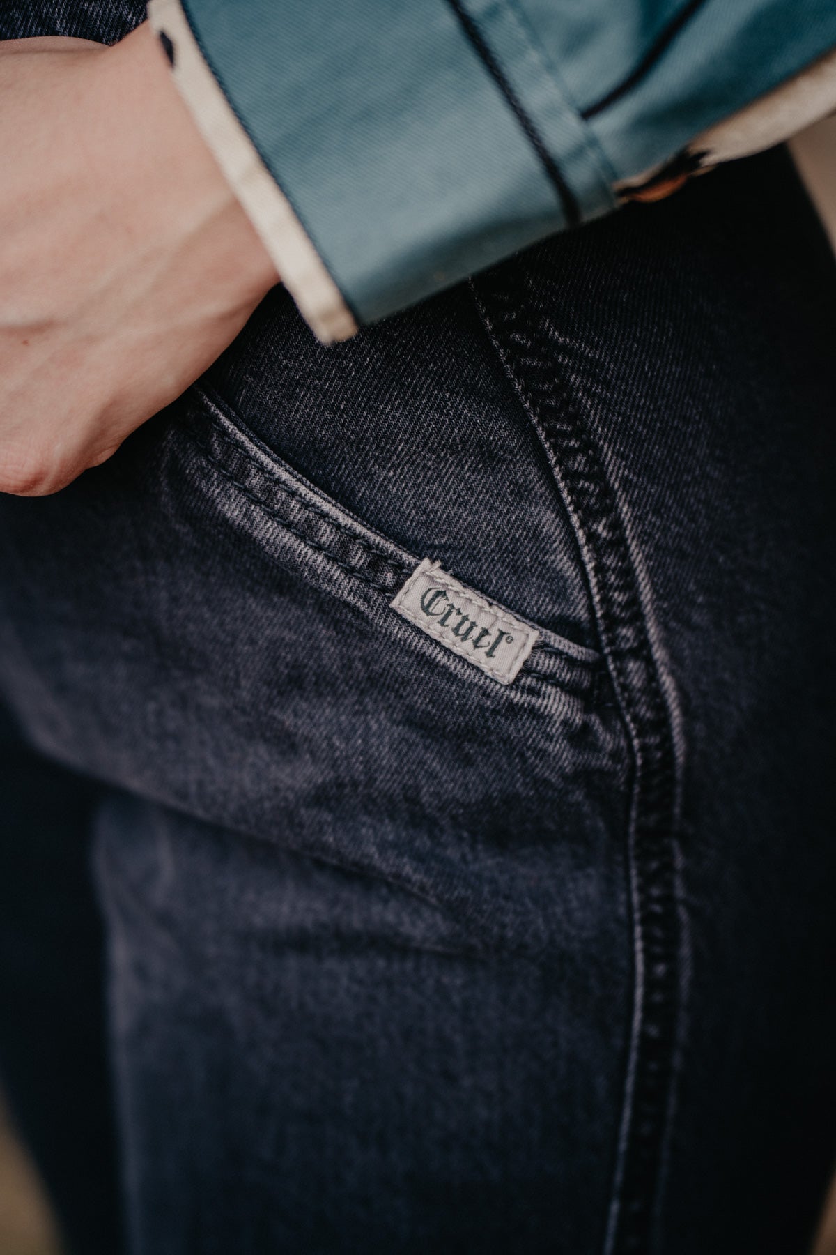 'Quinn' Black Bareback High Rise Jean by Cruel Denim (28-35)