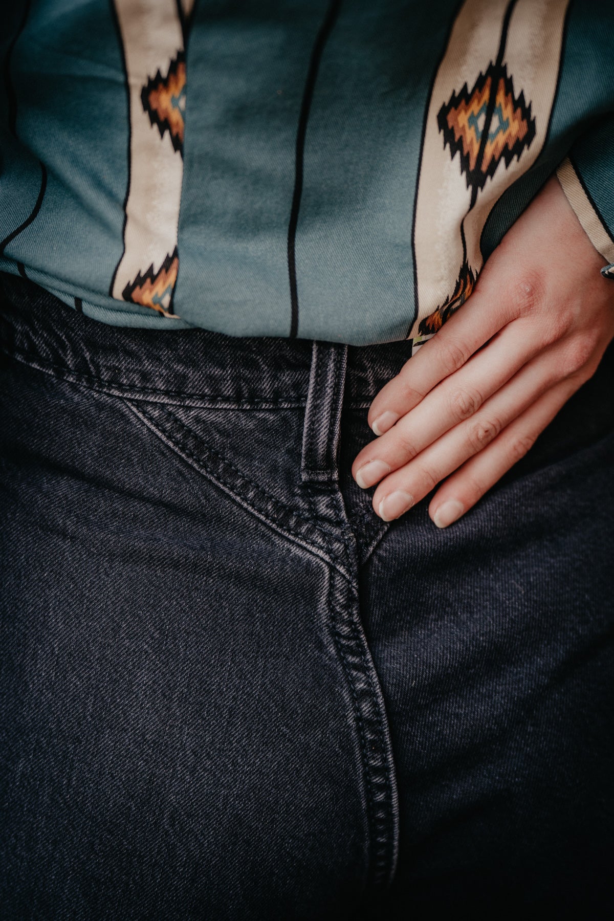 'Quinn' Black Bareback High Rise Jean by Cruel Denim (28-35)