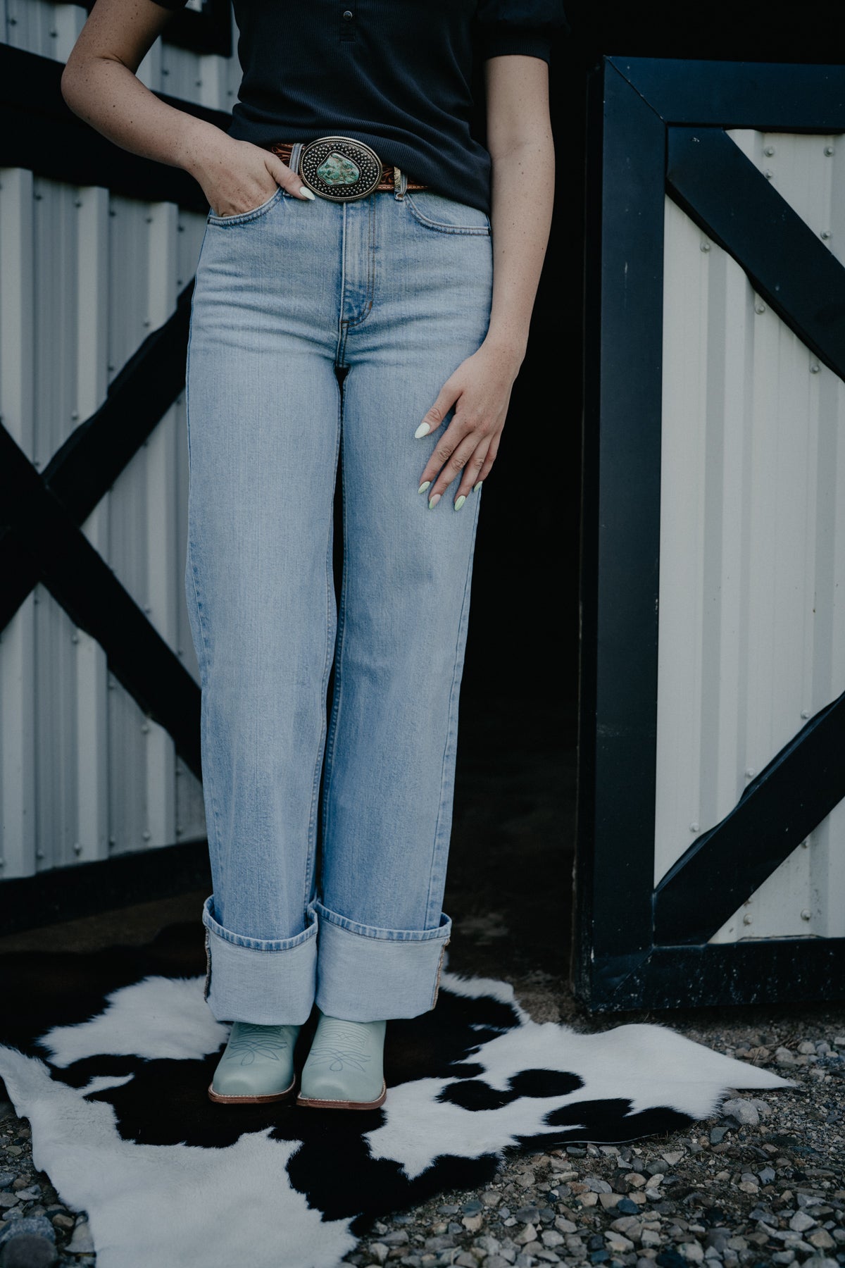 'Zoey' High Rise Wide Leg Jean by Kimes Ranch