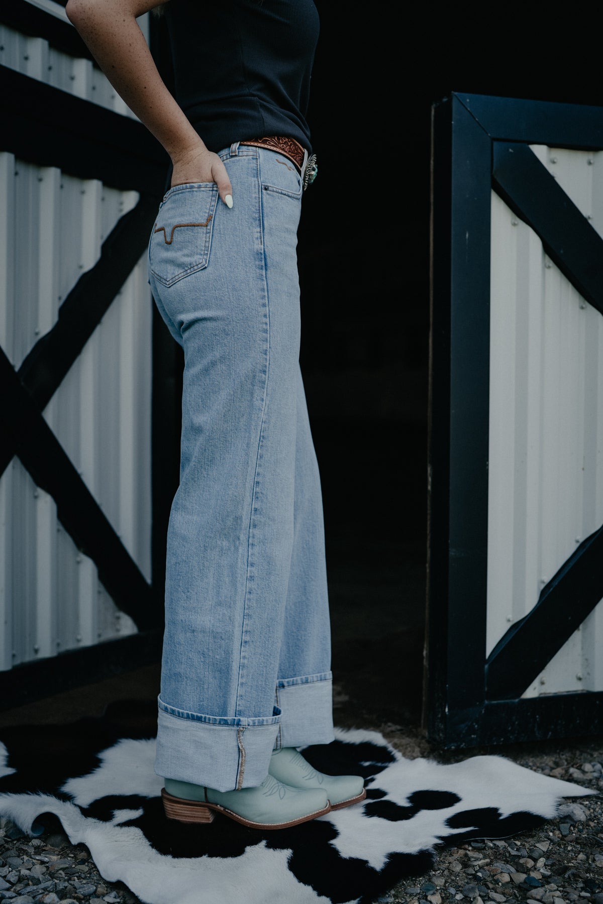 'Zoey' High Rise Wide Leg Jean by Kimes Ranch