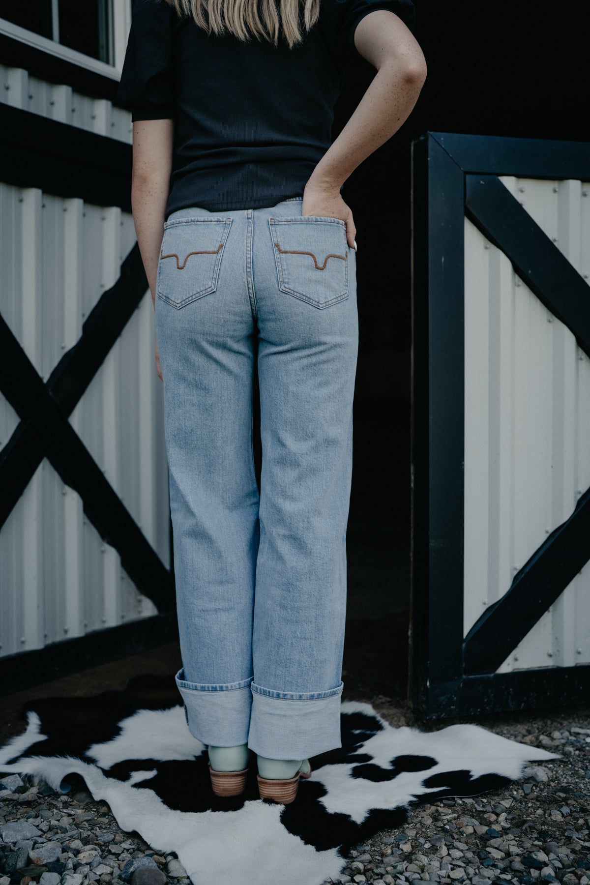 'Zoey' High Rise Wide Leg Jean by Kimes Ranch