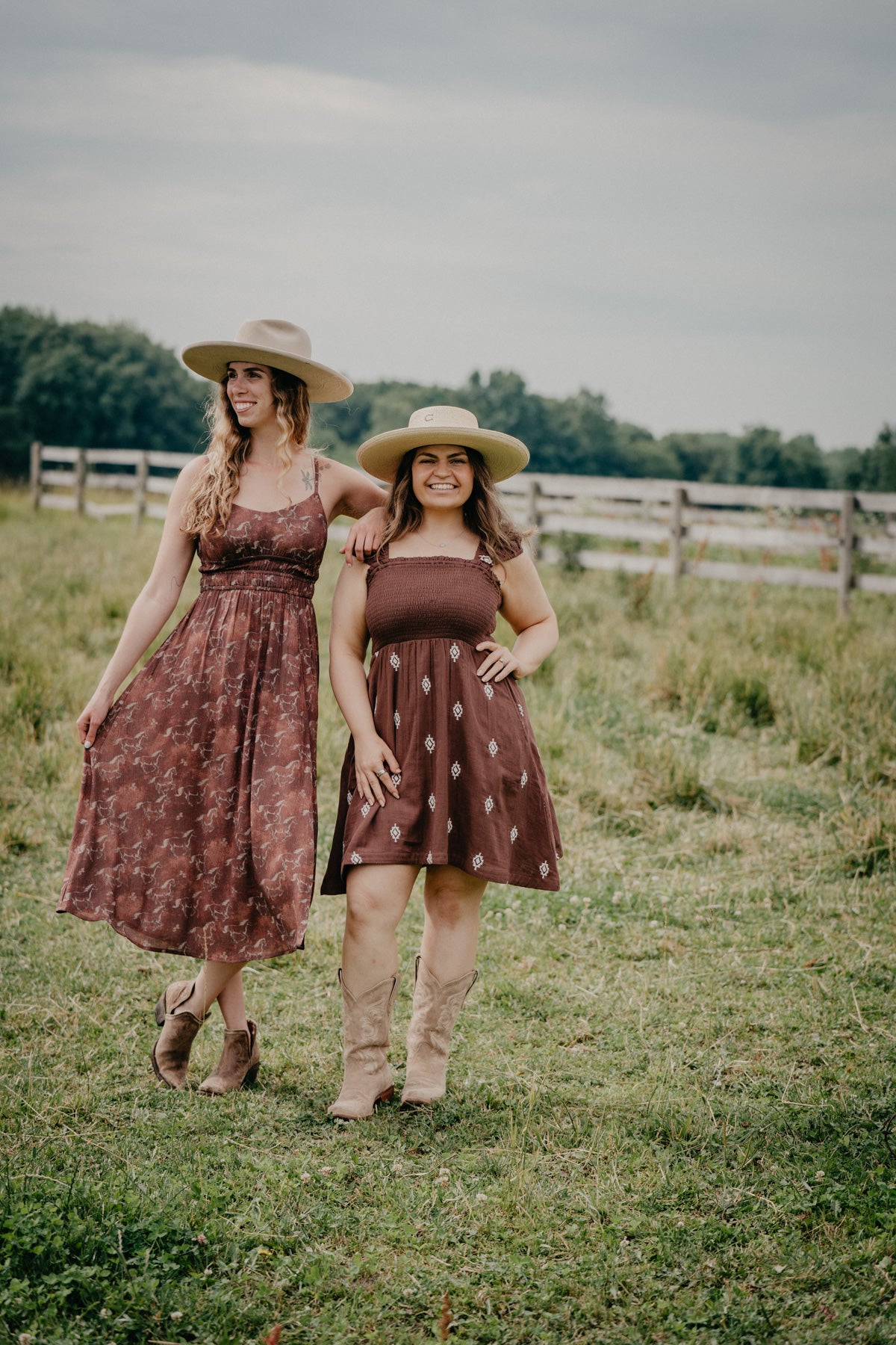 'Kelsea' Horse Print Midi Dress (XL Only)