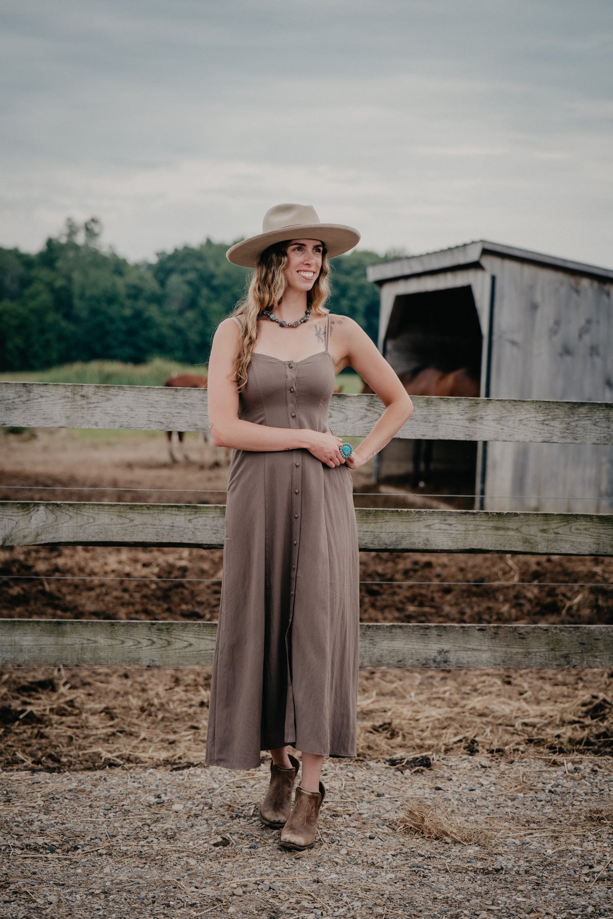 'Angel Eyes' Midi Tiki Dress (S &  L Only)