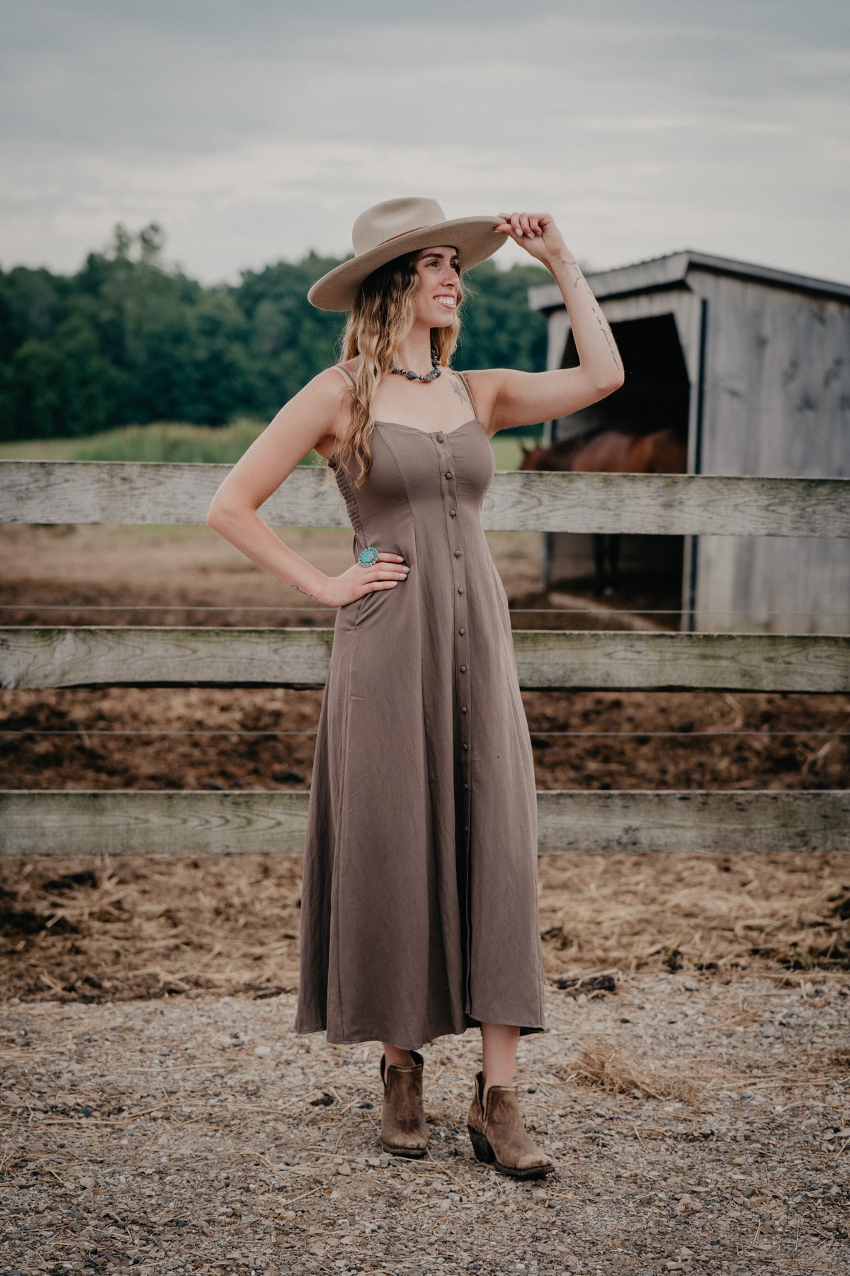 'Angel Eyes' Midi Tiki Dress (S &  L Only)