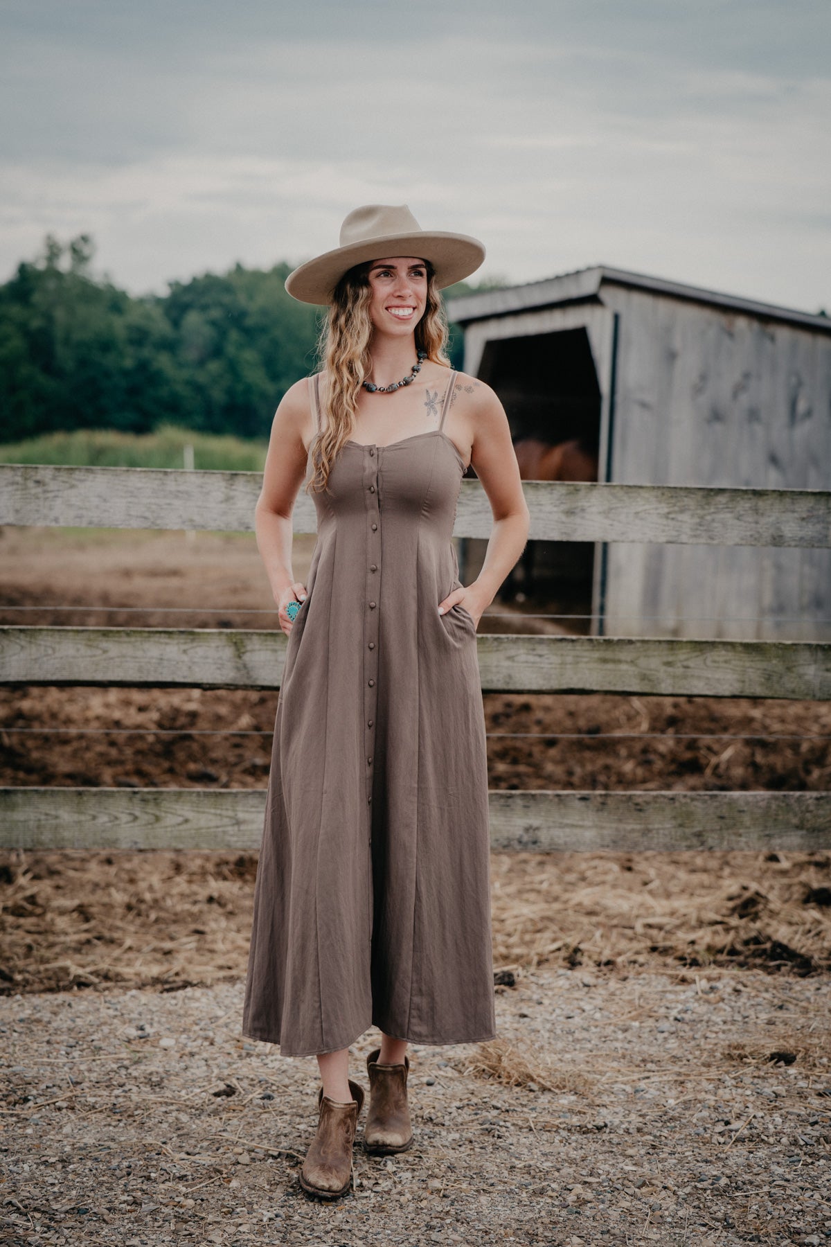 'Angel Eyes' Midi Tiki Dress (S &  L Only)