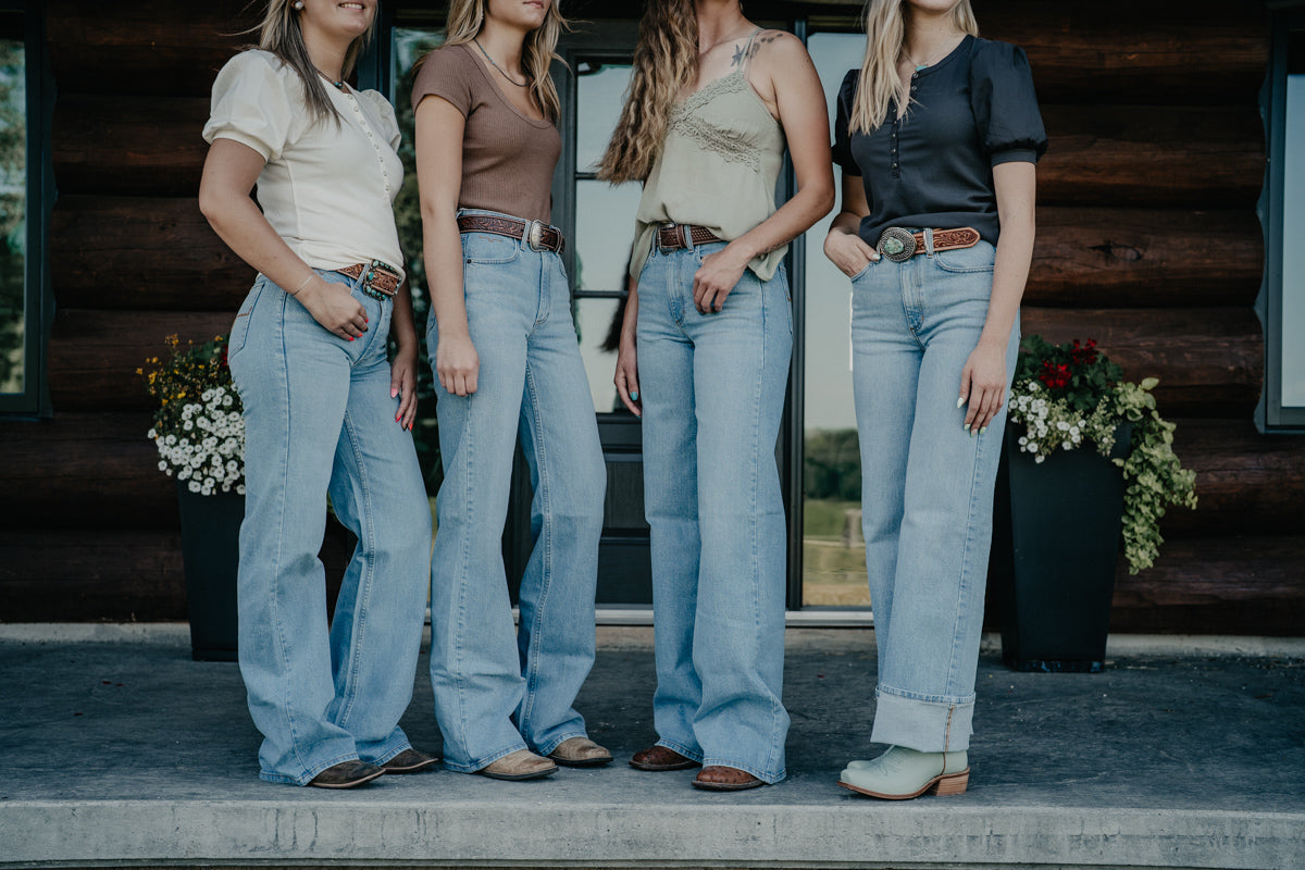 'Zoey' High Rise Wide Leg Jean by Kimes Ranch