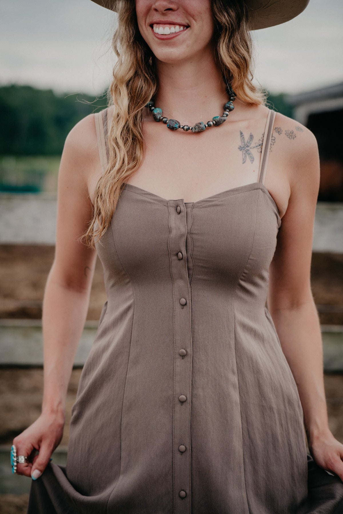 'Angel Eyes' Midi Tiki Dress (S &  L Only)