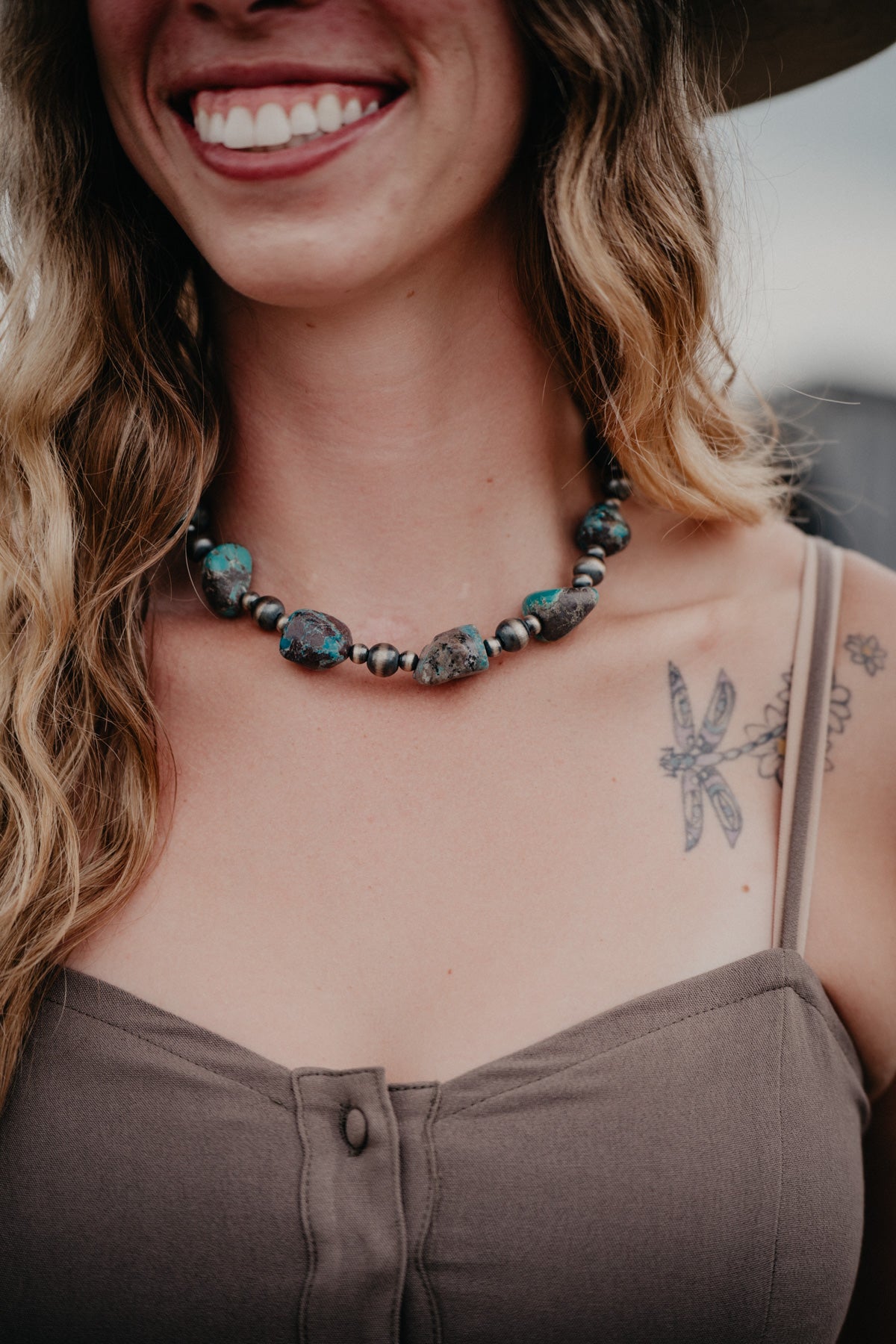 Navajo Pearls Turquoise Chunky Short Necklace