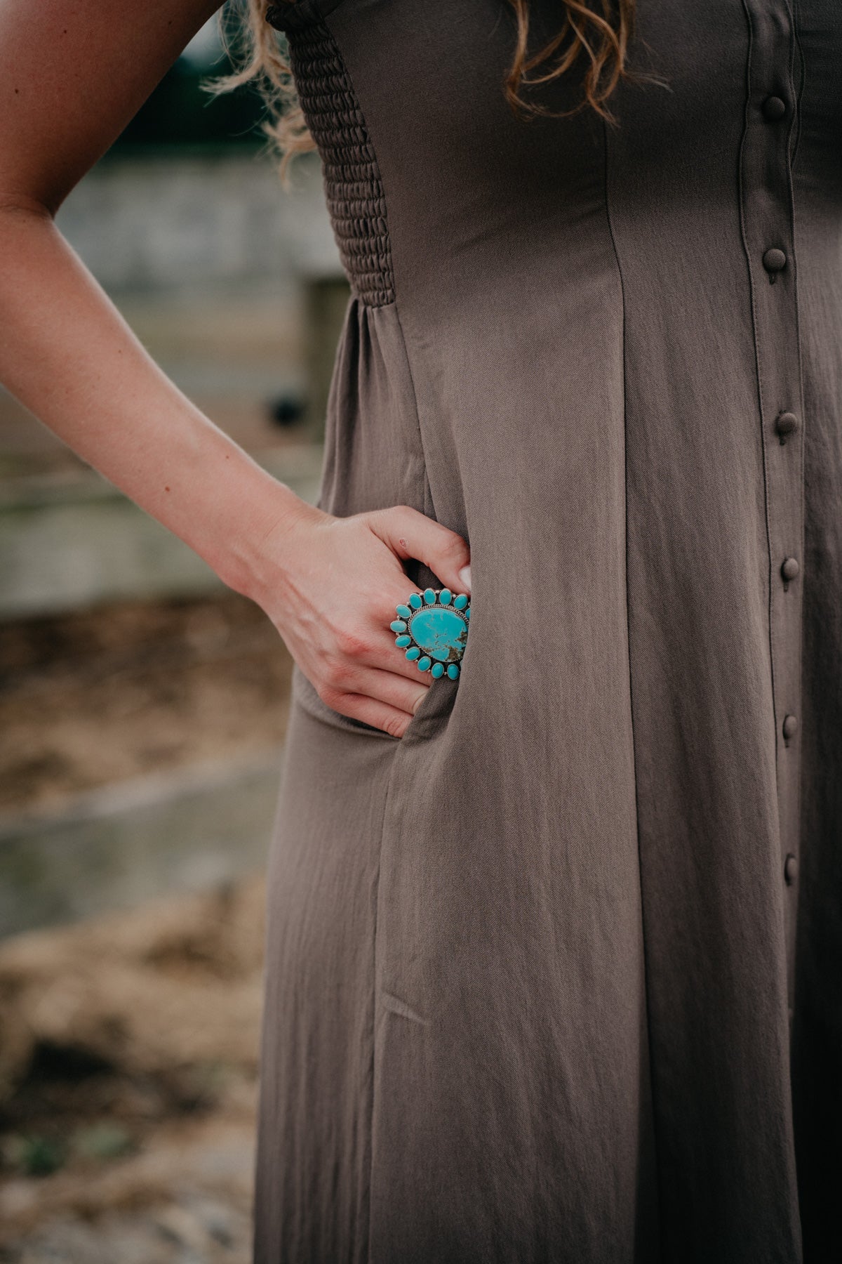 'Angel Eyes' Midi Tiki Dress (S &  L Only)