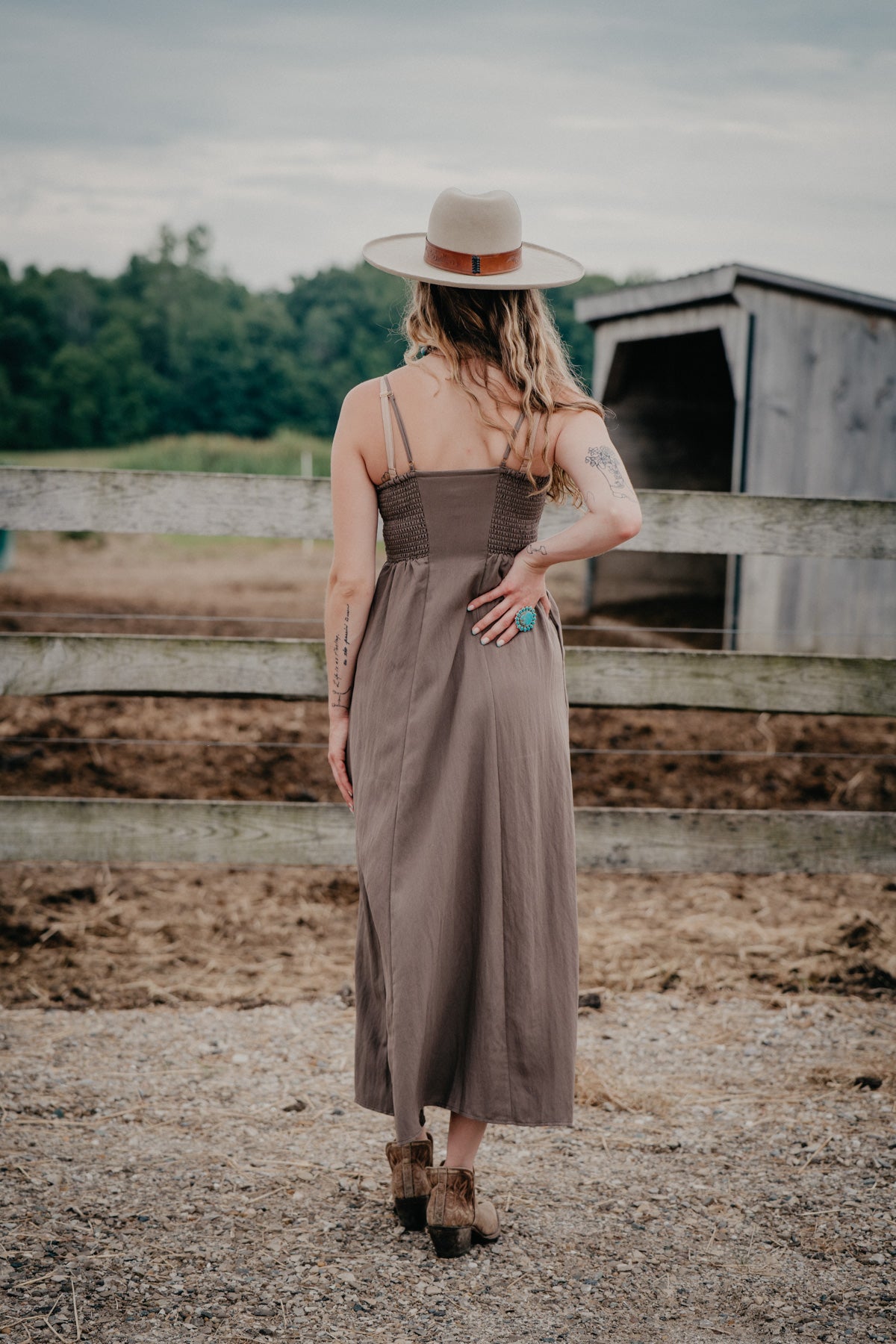 'Angel Eyes' Midi Tiki Dress (S &  L Only)