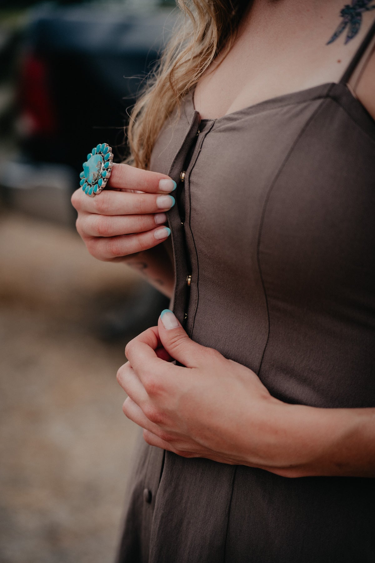 'Angel Eyes' Midi Tiki Dress (S &  L Only)