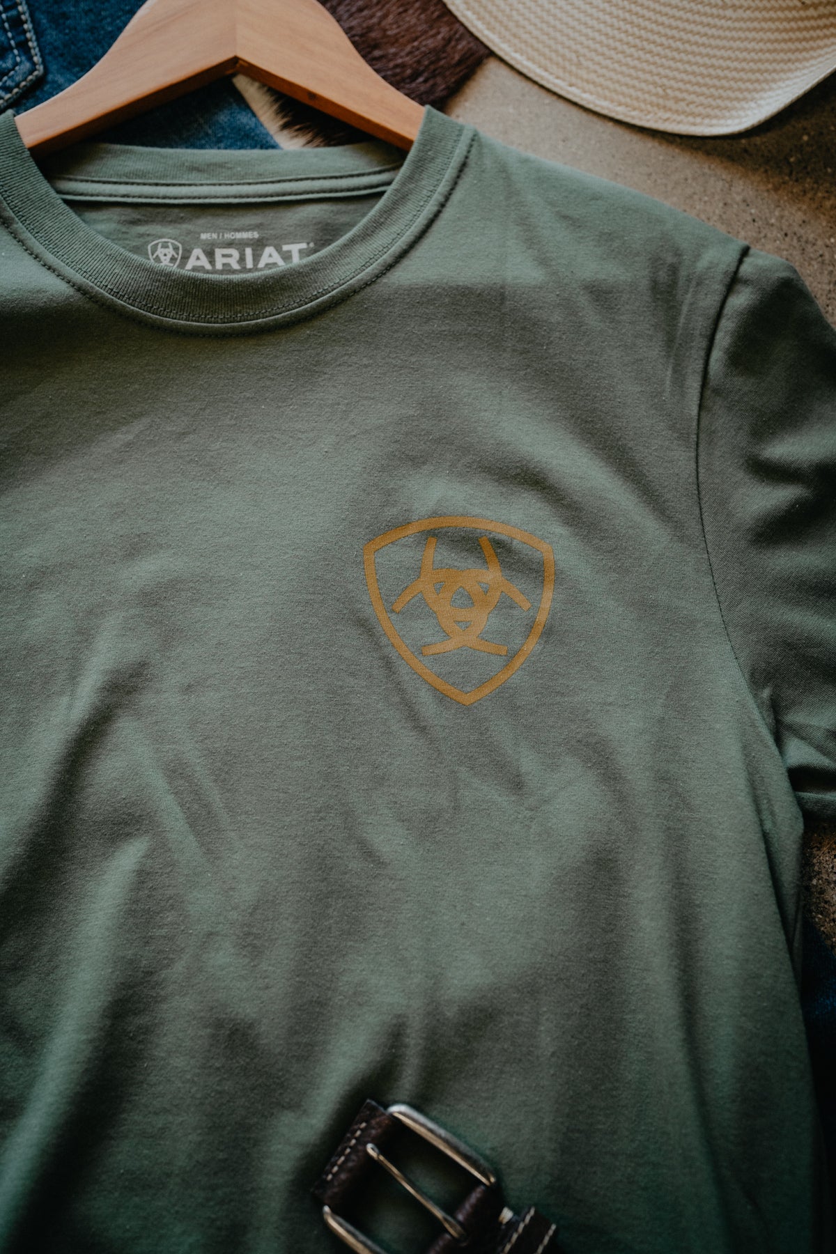 'Made for Farmers' Men's Army Green T-Shirt by Ariat (S-XXL)