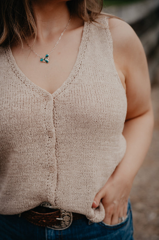 'Mage' Sweater Natural Vest (XS-L)