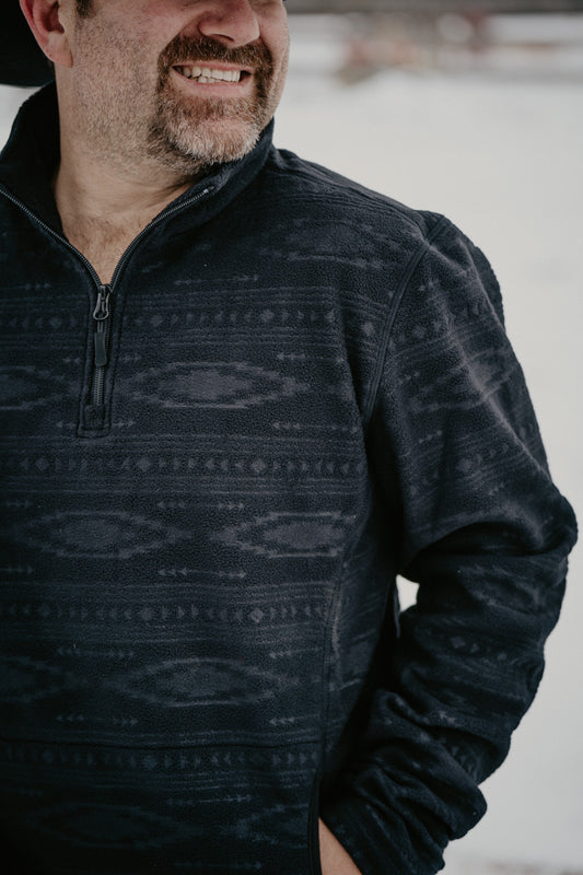 'Florence' Men's Embossed Fleece Pullover by Rock and Roll Denim (S-XXL)