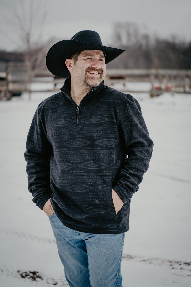 'Florence' Men's Embossed Fleece Pullover by Rock and Roll Denim (S-XXL)