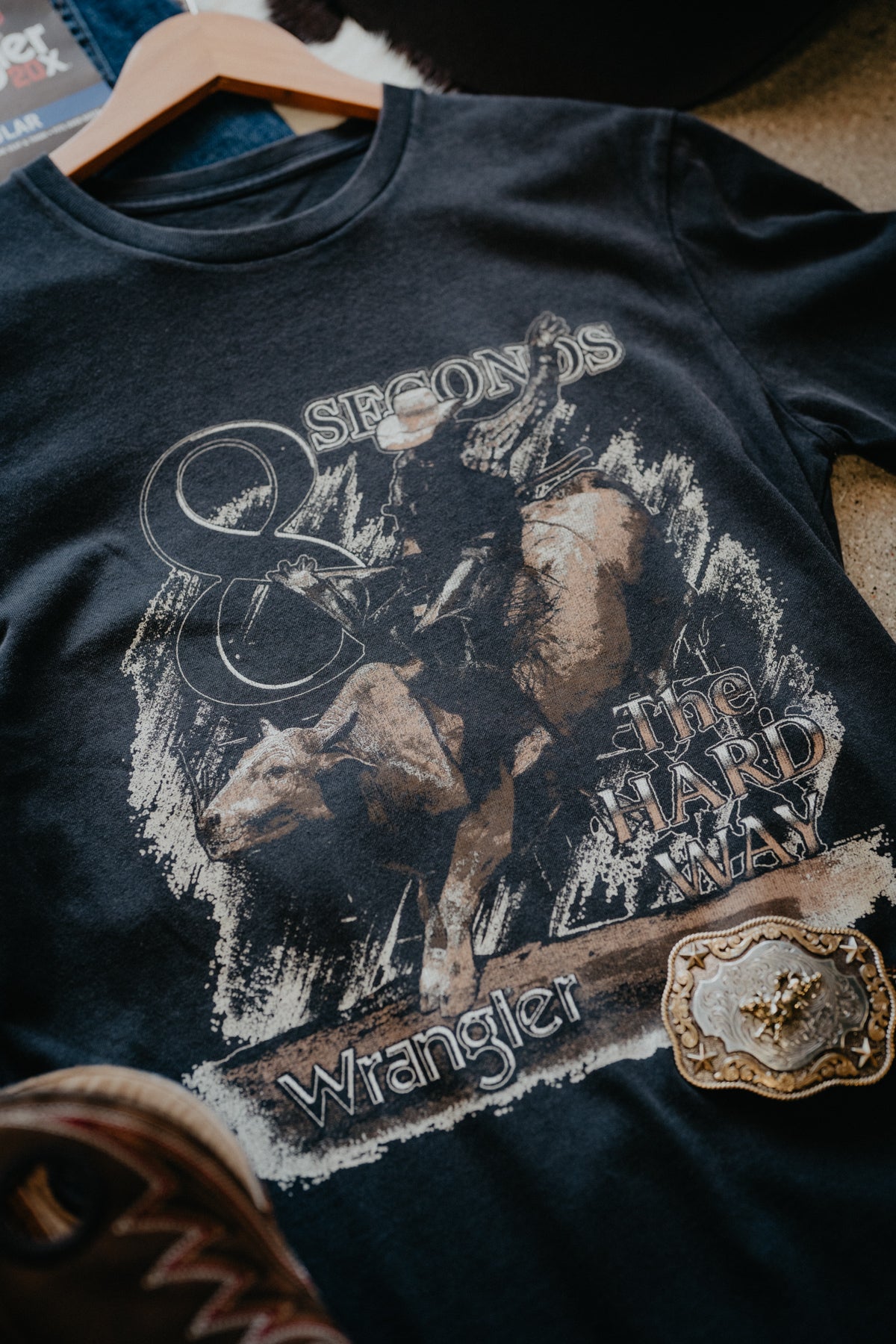 'Eight Jet' Black Men's T-Shirt by Wrangler (S-XXL)
