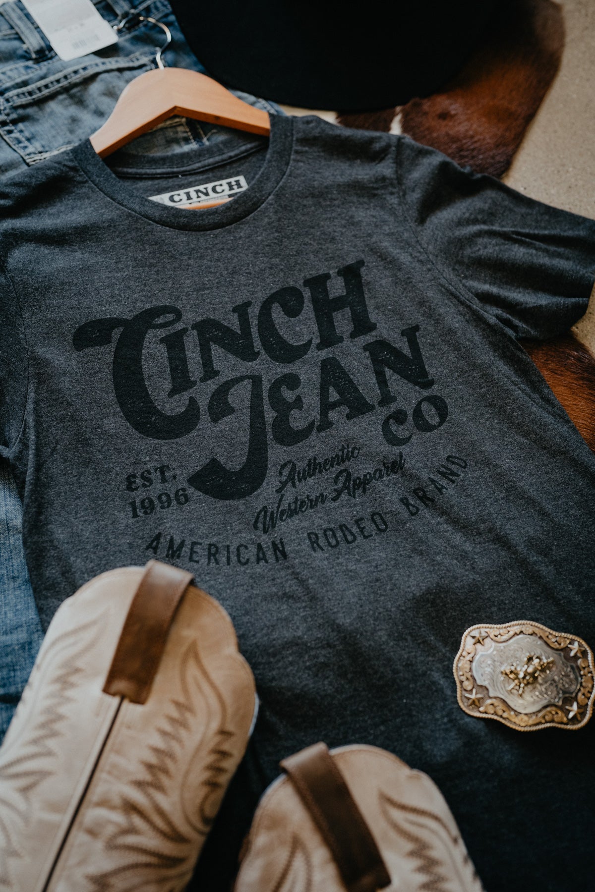 CINCH Denim Co. Heathered Charcoal T-Shirt