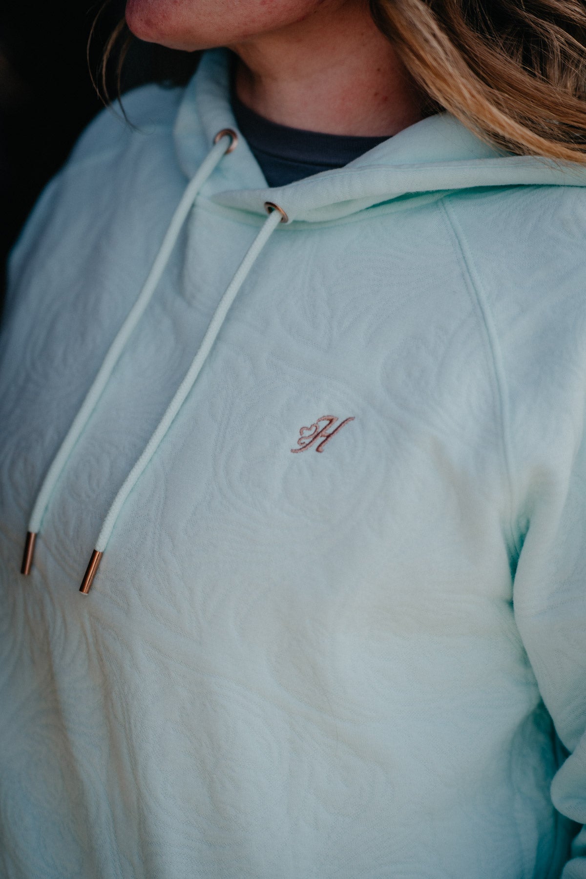 'Aqua' Women's Hooey 'Floral Tooled' Aqua Hoodie (S-XXL)