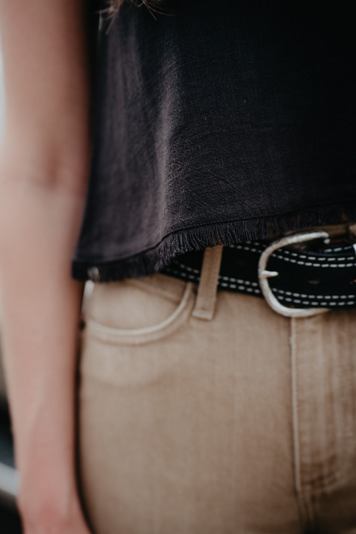 'Sabel' Cropped Linen Tank {XS-L; 2 Colours}