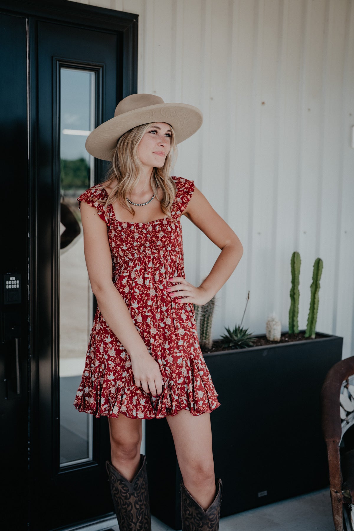 'Merlot' Mini Dress with Godets by Rock and Roll Denim