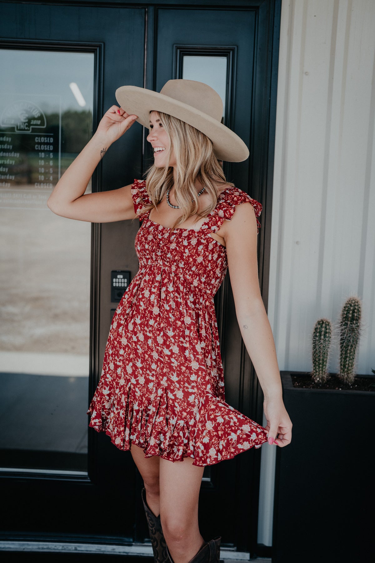'Merlot' Mini Dress with Godets by Rock and Roll Denim