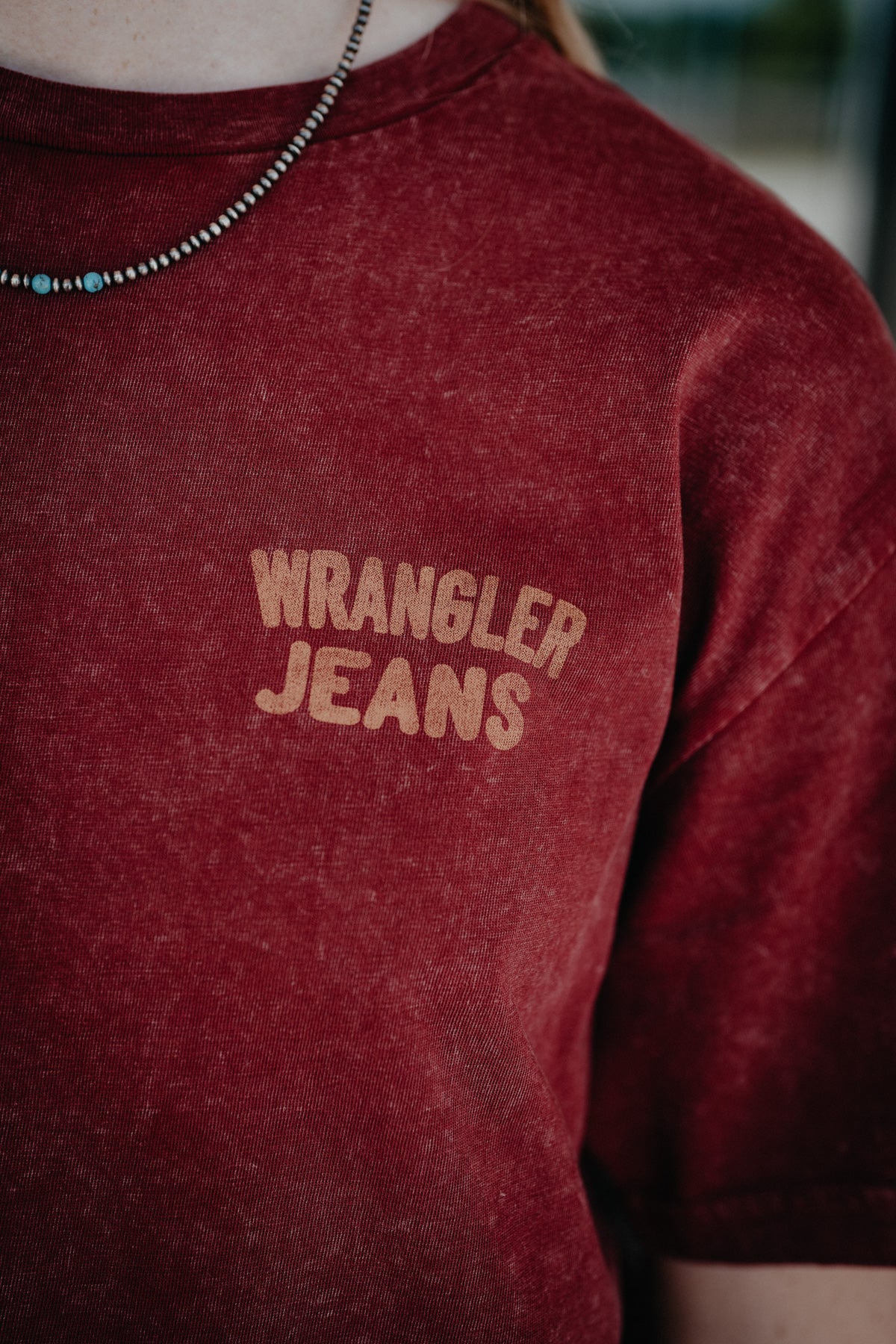 'Pomegrante' Roper Women's Maroon T-Shirt by Wrangler
