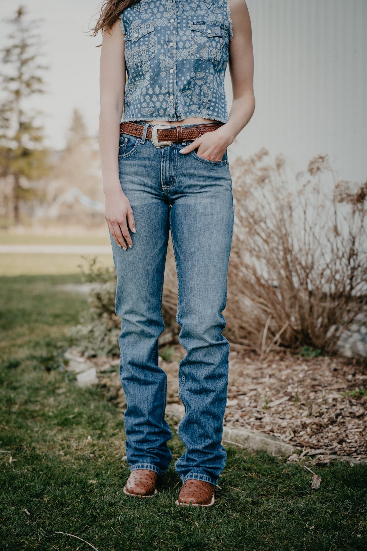 'James' Kimes Ranch Men's Mid Wash Jean (Size 27-38)