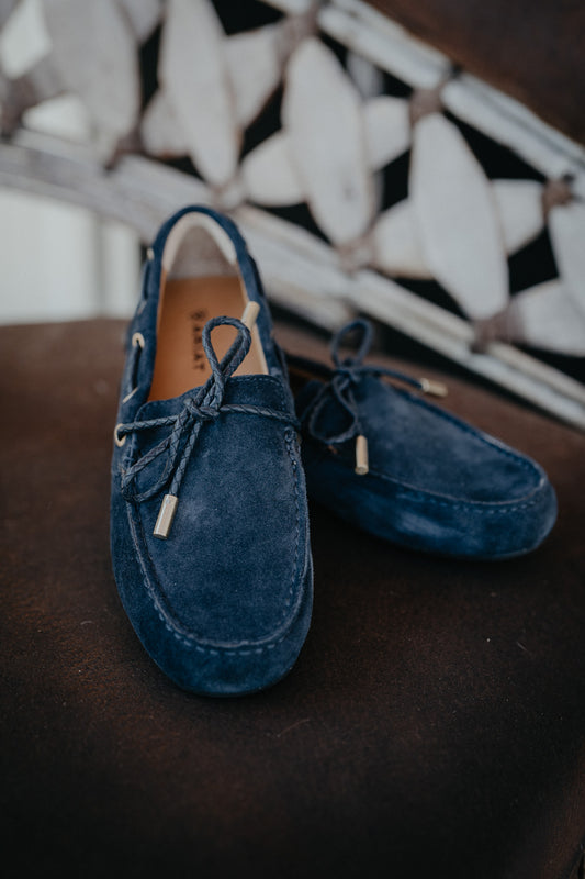 'Margot' Women's Ariat Navy Suede Casual Driving Moc (Size 6-11)
