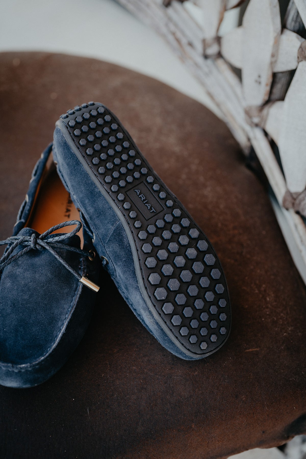 'Margot' Women's Ariat Navy Suede Casual Driving Moc (Size 6-11)
