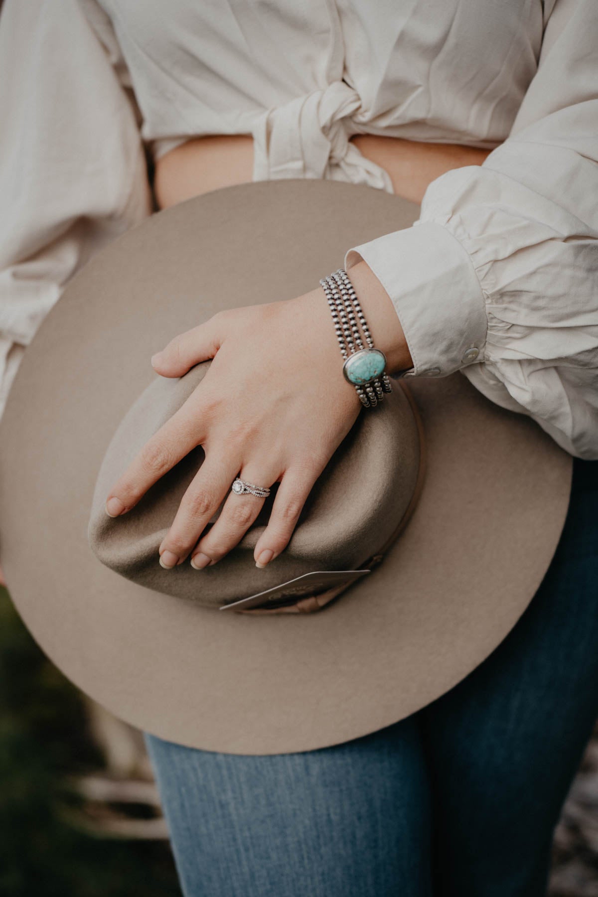 Turquoise and Navajo Pearl 4 Strand Bracelet