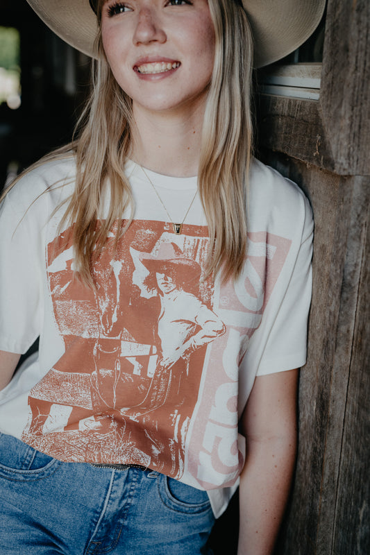 'Spirit of The West' Woman's Wrangler White T-Shirt