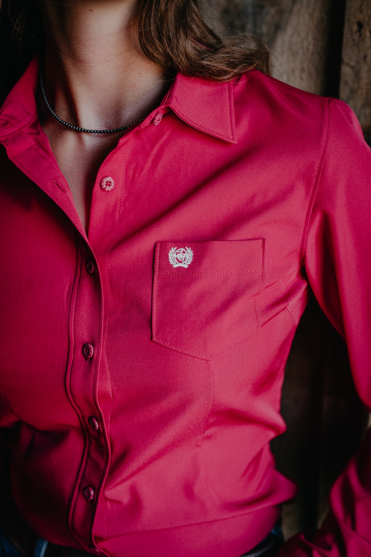 'Paula' Women's Fuchsia Arenaflex CINCH Button Up