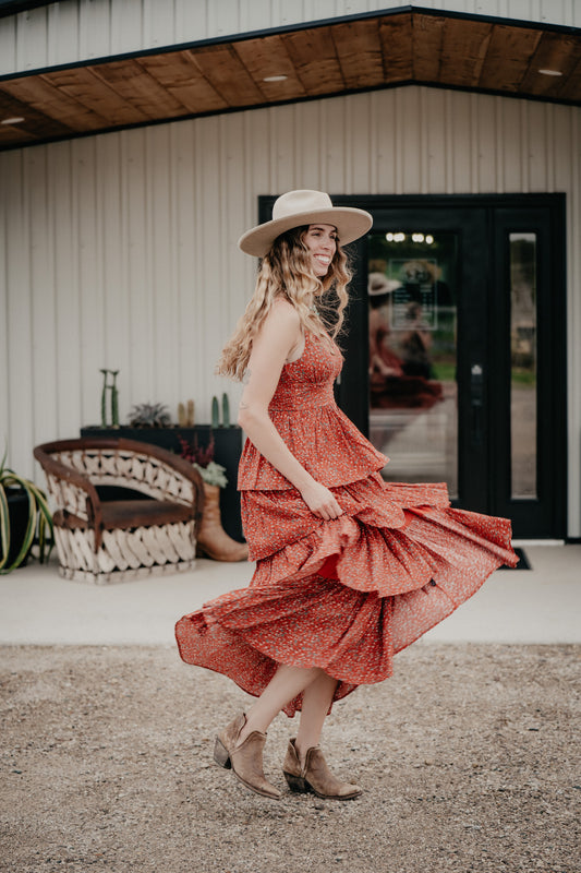 'Carley' Women's Floral Tiered Maxi Dress (L, XL Only)