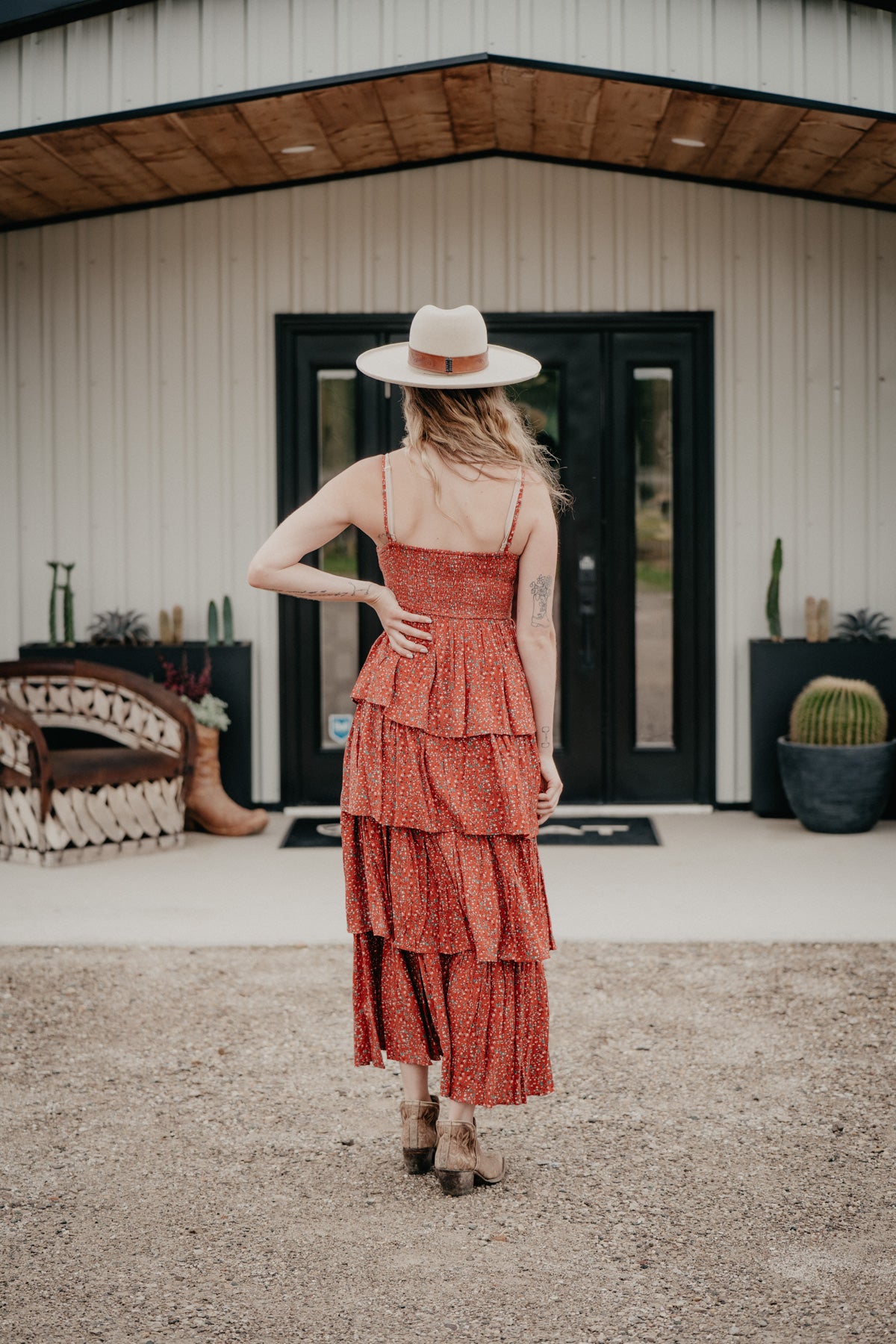 'Carley' Women's Floral Tiered Maxi Dress (L, XL Only)